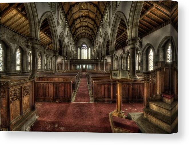 Church Canvas Print featuring the photograph Empty Spaces by Jason Green