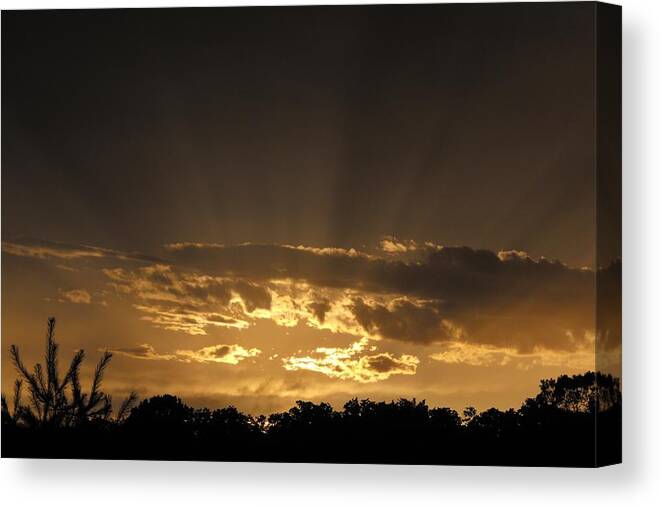  Canvas Print featuring the photograph End Of The Day by Nelson Skinner