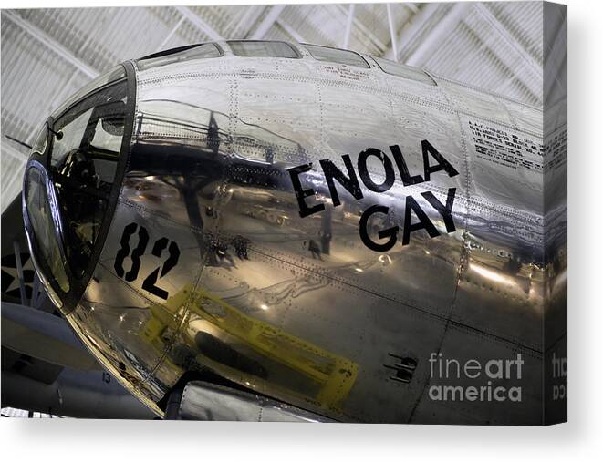 Atomic Bomb Canvas Print featuring the photograph Enola Gay by Jerry Fornarotto