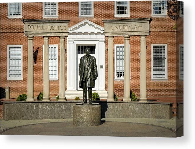 Annapolis Canvas Print featuring the photograph Equal Justice Under Law by Susan Candelario