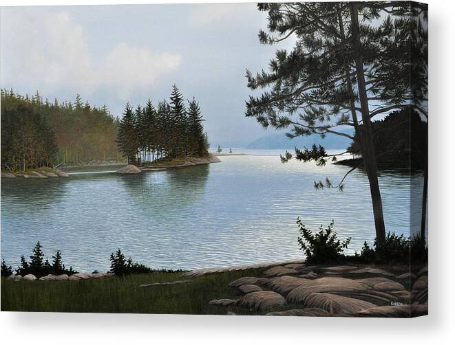 Landscape Canvas Print featuring the painting Equanimity by Kenneth M Kirsch