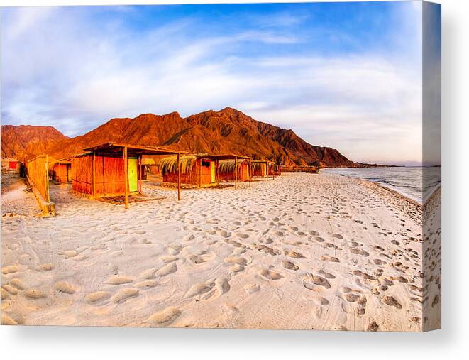Egypt Canvas Print featuring the photograph Ethereal Morning on a Red Sea Beach by Mark Tisdale