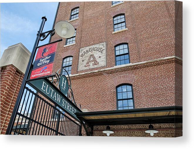 Baltimore Canvas Print featuring the photograph Eutaw Street by Susan Candelario