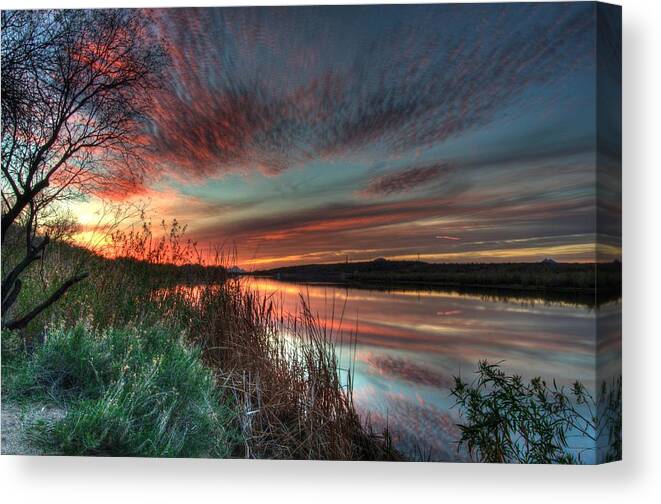 Sunset Canvas Print featuring the photograph Sunset #1 by Tam Ryan
