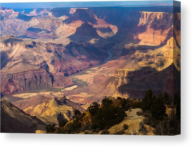 Arizona Canvas Print featuring the photograph Expanse at Desert View by Ed Gleichman
