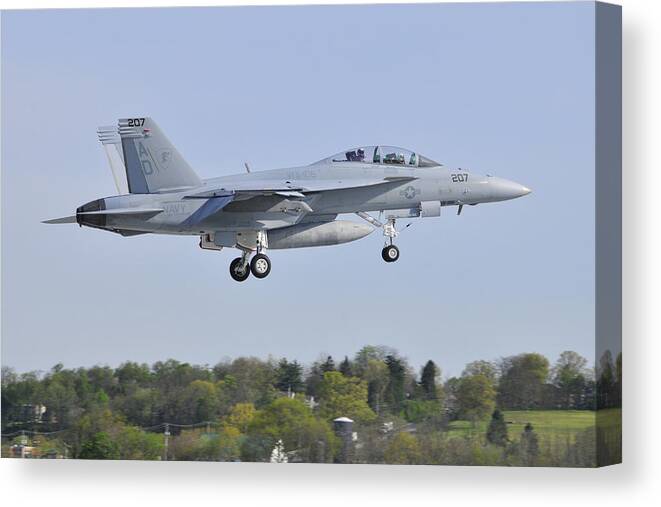 F/a-18 Canvas Print featuring the photograph F/a-18e/f Super Hornet by Dan Myers