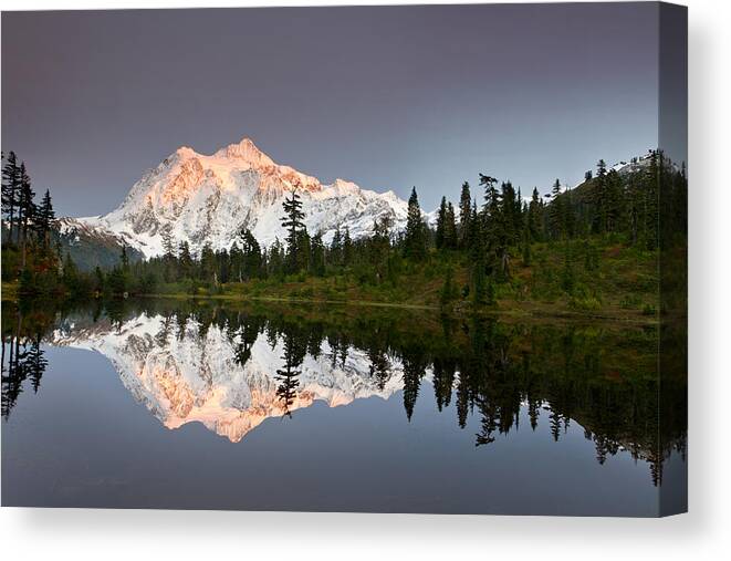 Mount Shuksan Canvas Print featuring the photograph Fall at Mount Shuksan by Michael Russell