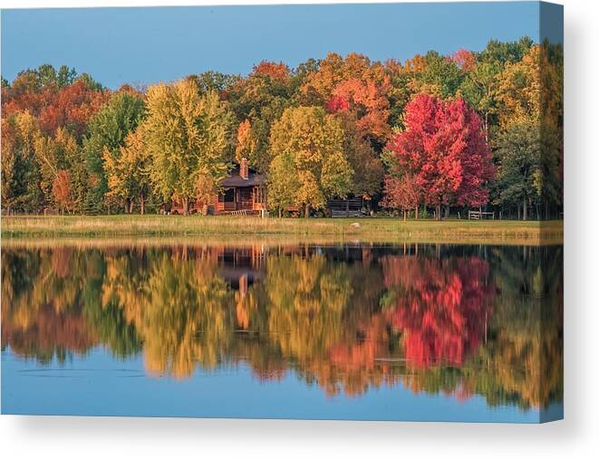 Picturesque Canvas Print featuring the photograph Fall Colors in Cabin Country by Paul Freidlund