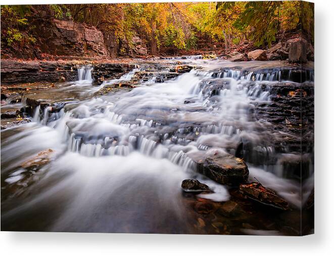 Columbus Canvas Print featuring the photograph Fall on the River - Columbus Ohio by Gregory Ballos