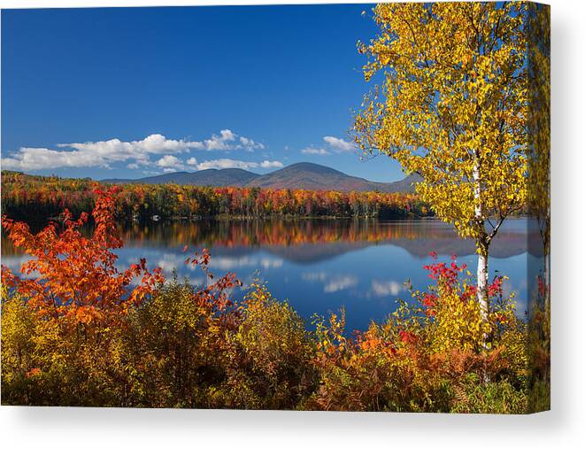 Jericho Canvas Print featuring the photograph Fall Reflections at Jericho Lake by White Mountain Images