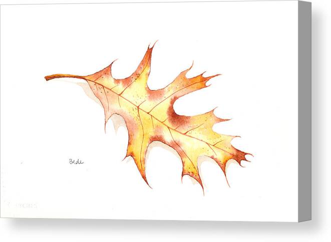 Leaf Canvas Print featuring the painting Falling by Catherine Bede