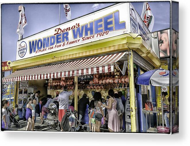 Coney Island Canvas Print featuring the photograph Family Fun - Coney Island, Brooklyn, New York by Madeline Ellis
