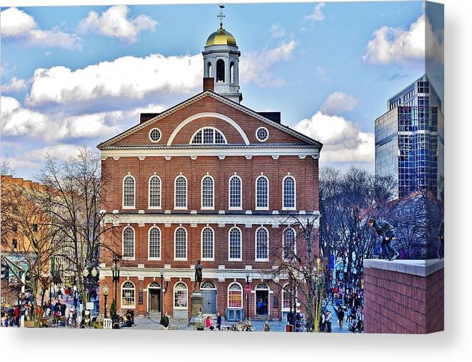 Fanueuil Hall Canvas Print featuring the photograph Faneuil Hall by Marisa Geraghty Photography