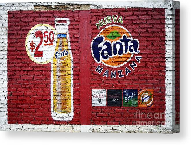 Fanta Canvas Print featuring the photograph Fanta Neuva Manzana Argentina by Bob Christopher