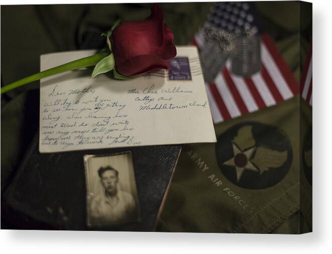 Military Canvas Print featuring the photograph Farewell by Amber Kresge