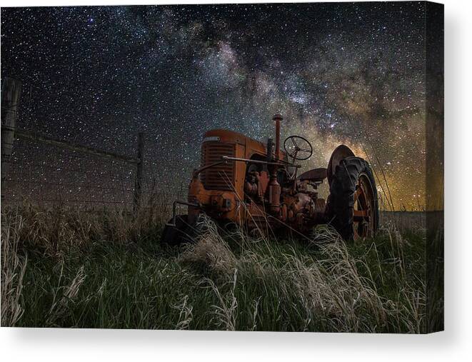 Tractor Canvas Print featuring the photograph Farming the Rift by Aaron J Groen