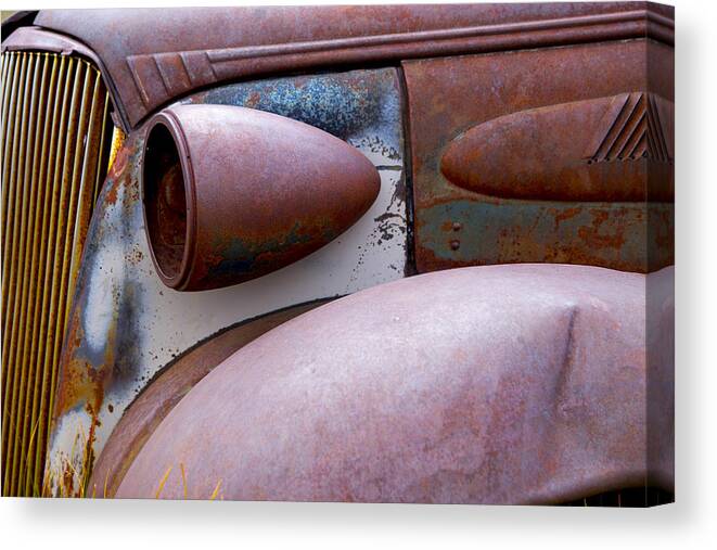 Old Car Canvas Print featuring the photograph Fender Bender by Jim Snyder