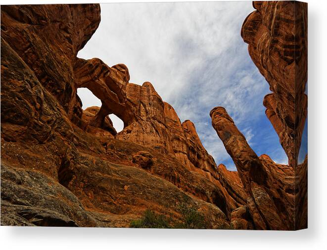 Fiery Furnace Canvas Print featuring the photograph Fiery Furnace Arches by Jonathan Davison