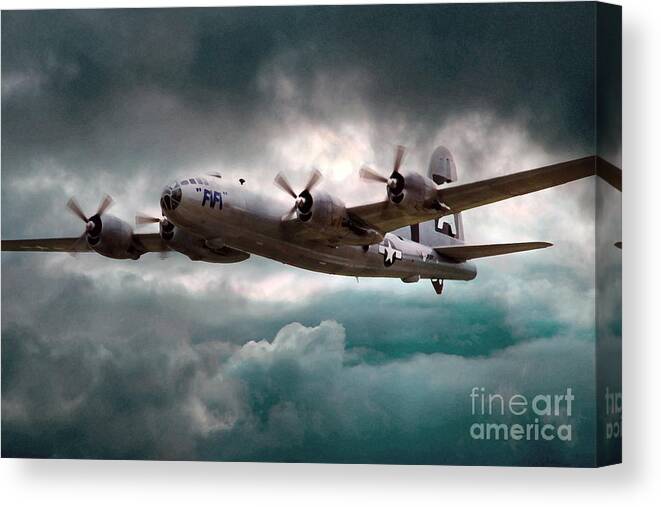 Fifi B29 Superfortress Canvas Print featuring the digital art Fifi by Airpower Art