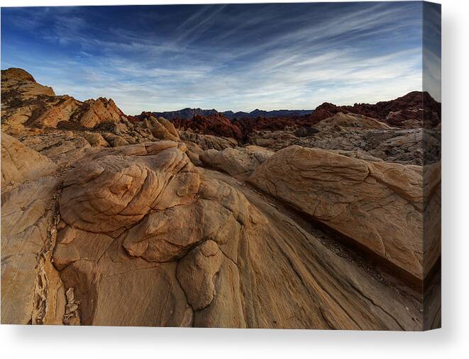 Nevada Canvas Print featuring the photograph Fire Canyon, Valley of Fire by Rick Berk