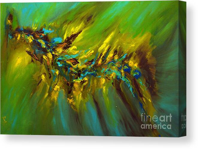 Swirl Canvas Print featuring the painting Fire Flies by Preethi Mathialagan