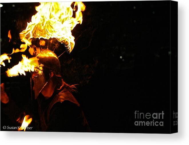 Fire Canvas Print featuring the photograph Fire Hat by Susan Herber
