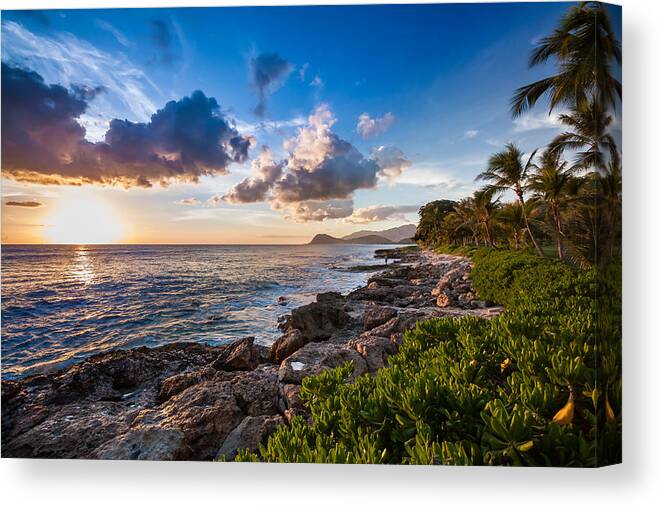 Fisherman Canvas Print featuring the photograph Fisherman and the Sea by Mike Lee