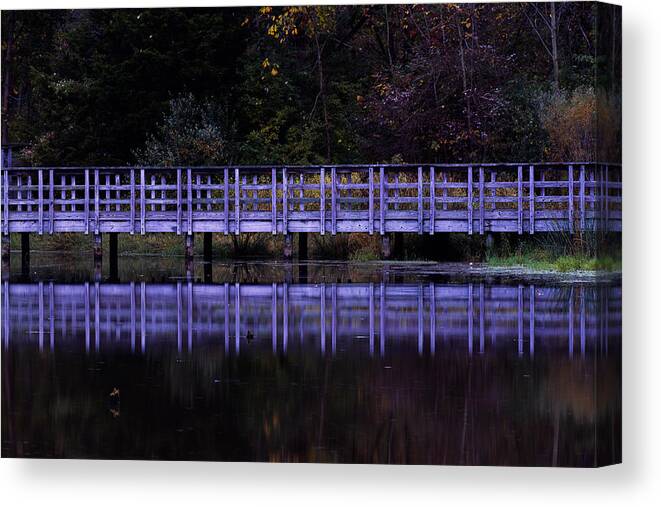 Fishing Canvas Print featuring the photograph Fishing pier by Haren Images- Kriss Haren