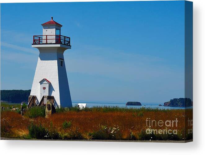Five_islands Canvas Print featuring the photograph Five Islands Lighthouse by Randi Grace Nilsberg