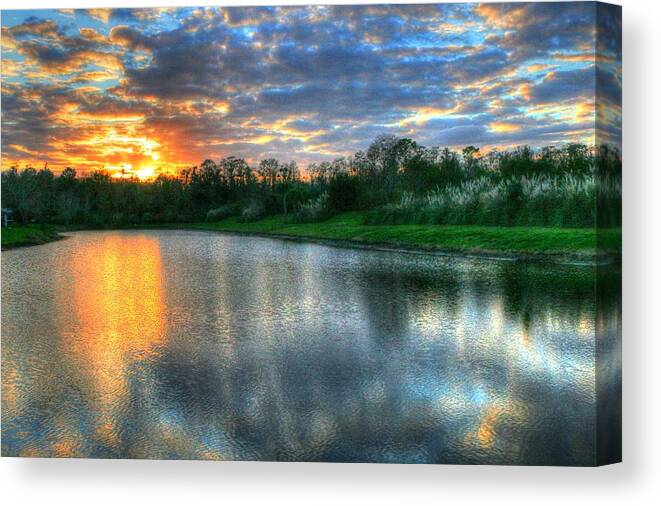 Sunset Canvas Print featuring the photograph Florida Sunset by Steve Parr