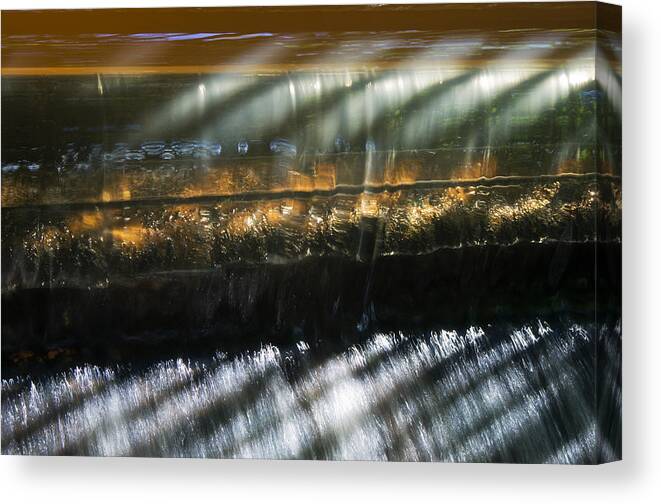 Weir Canvas Print featuring the photograph Flow over the Weir by Pete Hemington