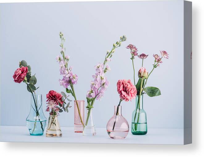 Snapdragon Canvas Print featuring the photograph Flower arrangement in pastel by Knape