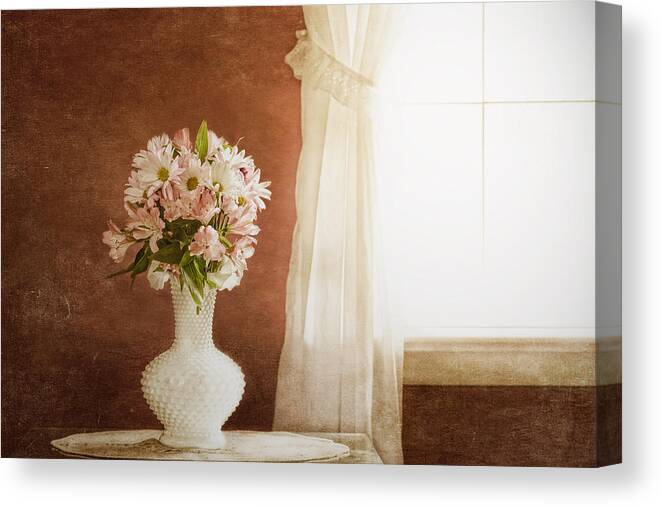 Fresh Flowers Canvas Print featuring the photograph Flowers for Mom by Richard Macquade