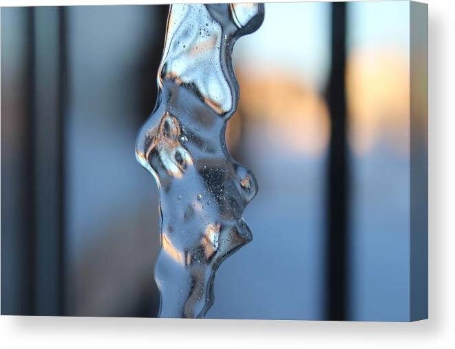 Ice Canvas Print featuring the photograph Flowing Ice by Trent Mallett