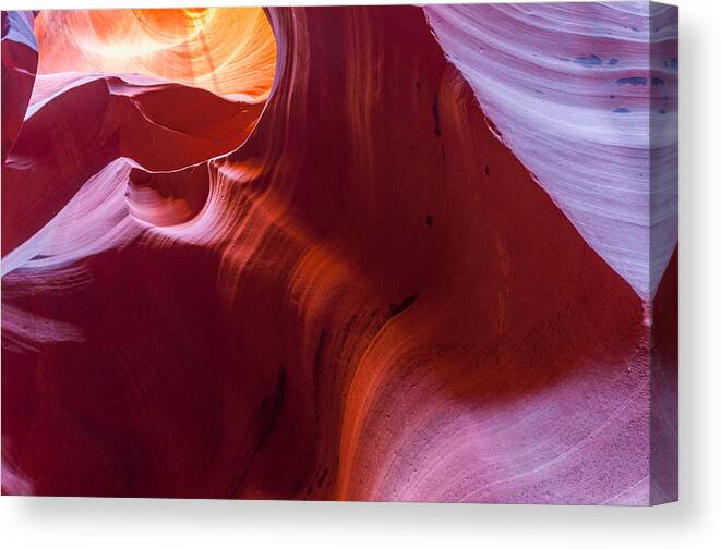 Antelope Canyon Canvas Print featuring the photograph Fluorescent Rocks by Jason Chu