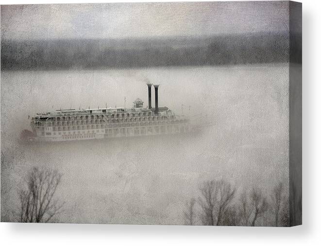 Riverboat Canvas Print featuring the photograph The American Queen by Patricia Montgomery