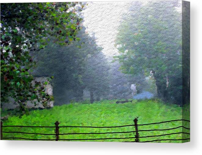 Portrait Canvas Print featuring the photograph Foggy Day by Morgan Carter