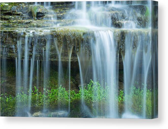 Waterfall Canvas Print featuring the photograph Foilage by Jill Laudenslager