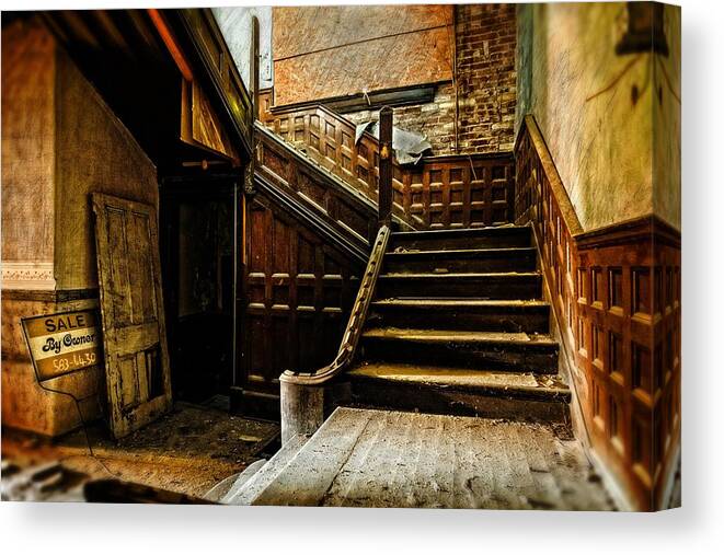 Mansion Canvas Print featuring the photograph For Sale by Owner by Brett Engle