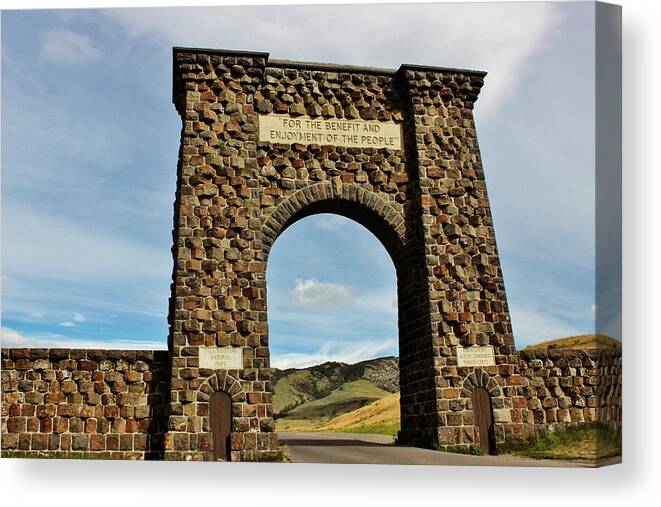 Yellowstone Canvas Print featuring the photograph For The People by Benjamin Yeager