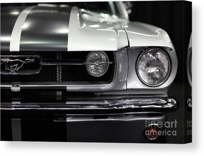 Wingsdomain Canvas Print featuring the photograph Ford Mustang Fastback - 5D20342 by Wingsdomain Art and Photography