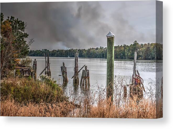 Smoke Canvas Print featuring the photograph Forest Fire Smoke by Dale Powell