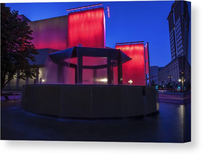Www.cjschmit.com Canvas Print featuring the photograph Fountain of Color by CJ Schmit