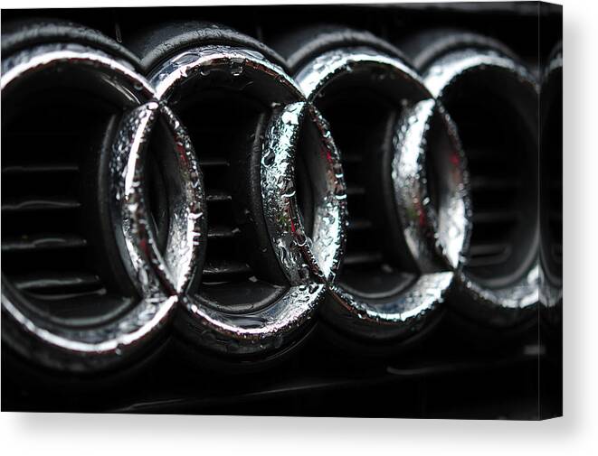 Audi Canvas Print featuring the photograph Four rings by Dragan Kudjerski
