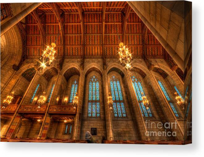 Architecture Canvas Print featuring the photograph Fourth Presbyterian Church Chicago by Wayne Moran