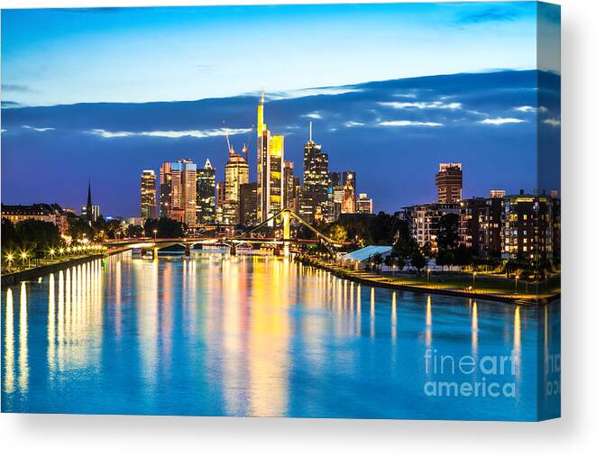 Architecture Canvas Print featuring the photograph Frankfurt am Main by JR Photography