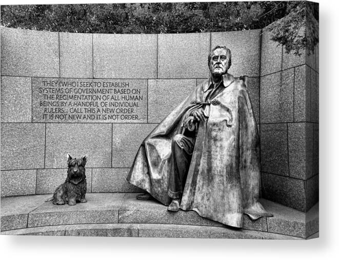 Fdr Canvas Print featuring the photograph Franklin Delano Roosevelt Memorial by Allen Beatty