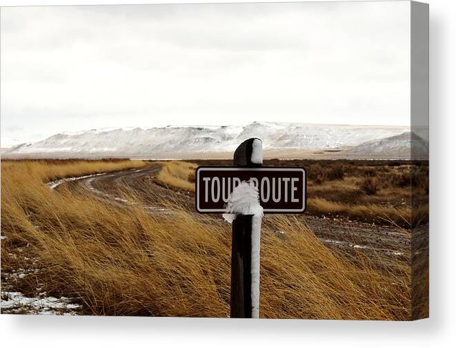 Roadway Canvas Print featuring the photograph Freezeout Tour Route by Kae Cheatham