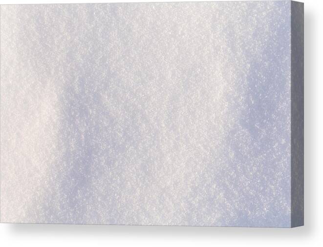 Shadow Canvas Print featuring the photograph Fresh cold white snow by R.Tsubin