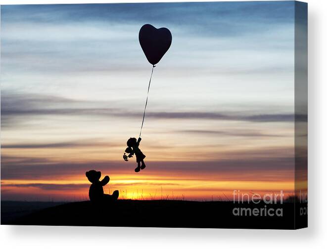 Teddy Bear Canvas Print featuring the photograph Friends by Tim Gainey